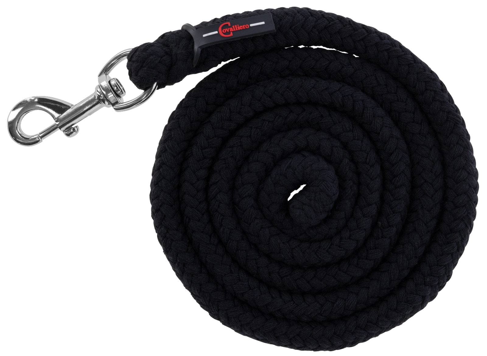 Uwiąz dla konia Doria, karabińczyk, 200 cm, czarny, Covalliero - Cavalo